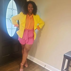 Spring time Yellow Business Blazer / Suit Jacket